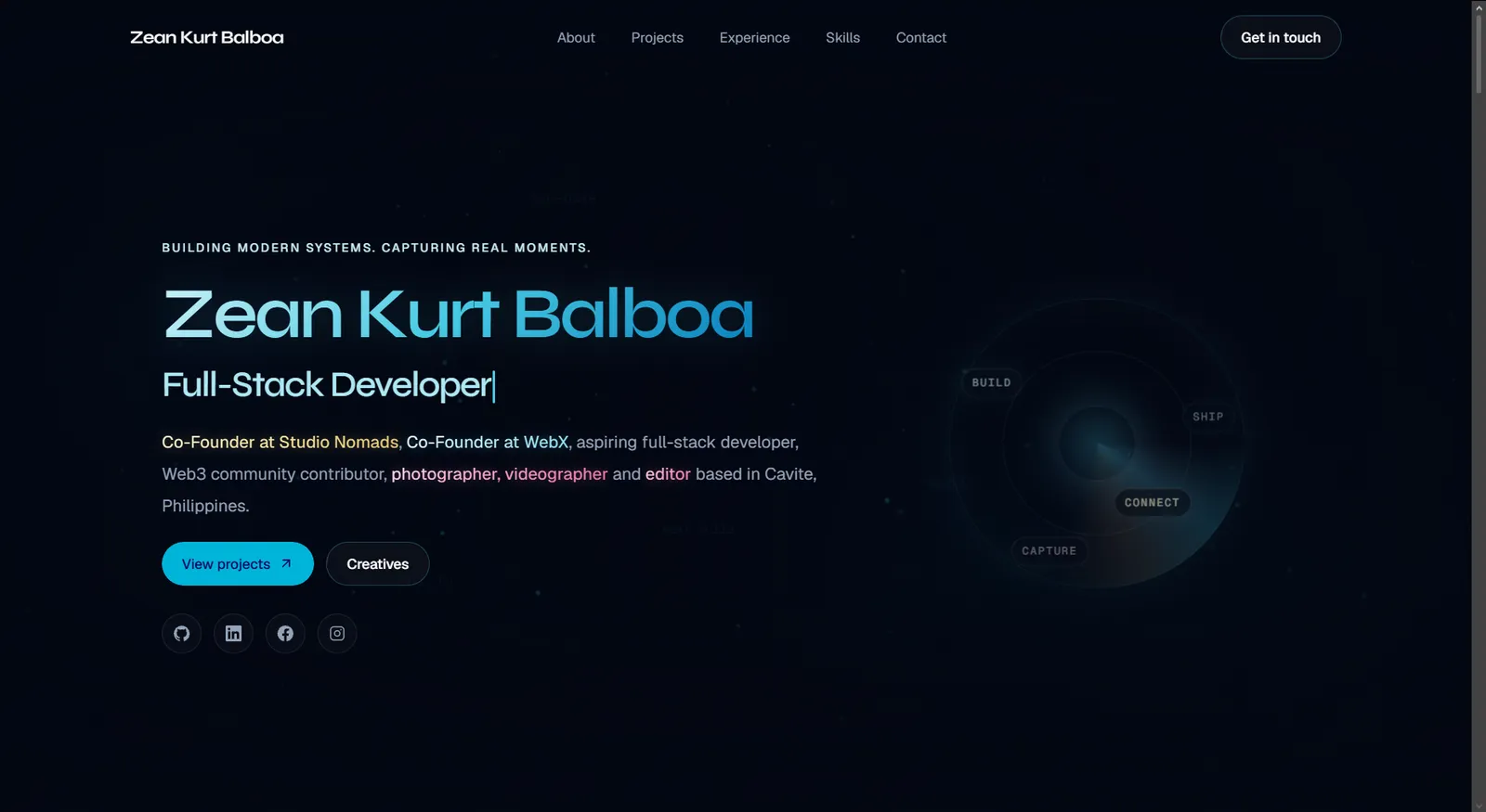 Zean Kurt - My Personal Portfolio portfolio screenshot