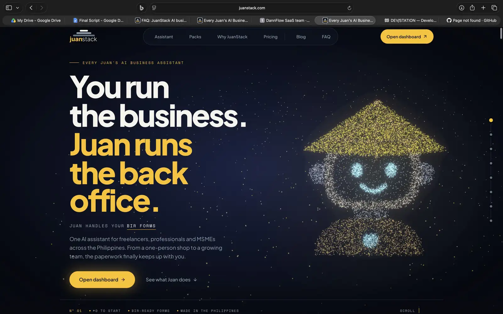 JuanStack portfolio screenshot