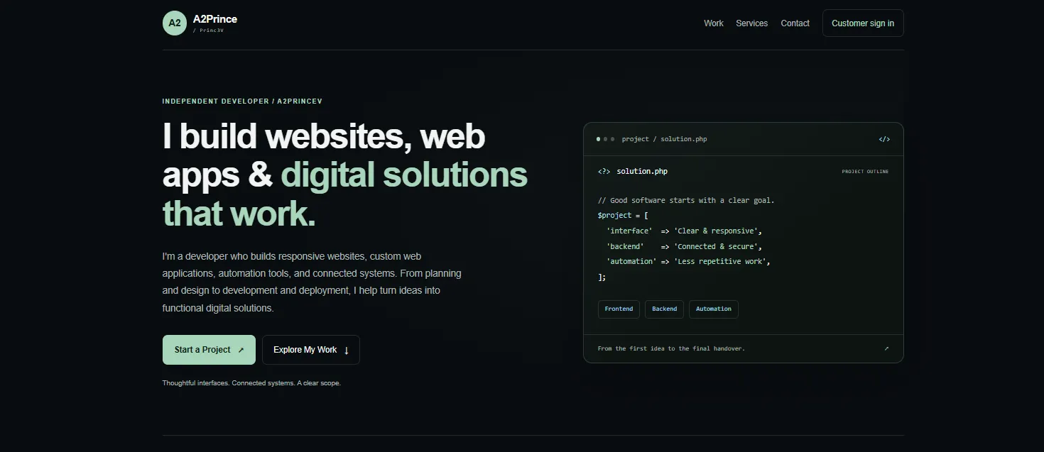 A2PrinceV — Movie & Anime Streaming Platform portfolio screenshot