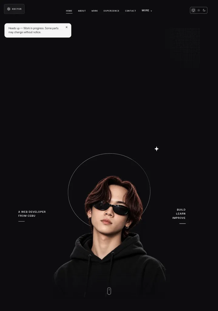 Remy Camiguel — Web Developer in Cebu, Philippines portfolio website screenshot by Remy Camiguel