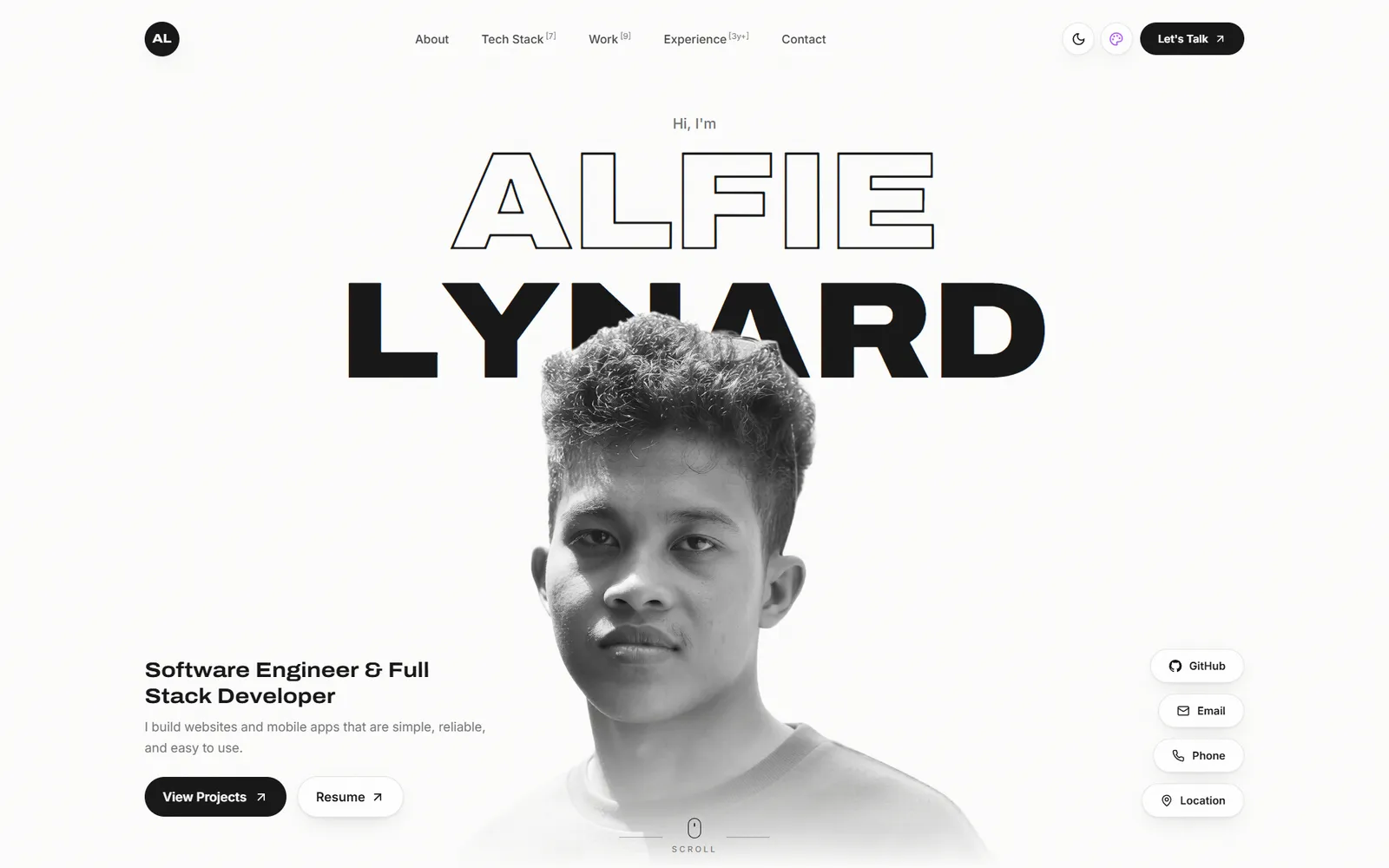 Software Engineer & Full Stack Developer portfolio website screenshot by askyy23_57638