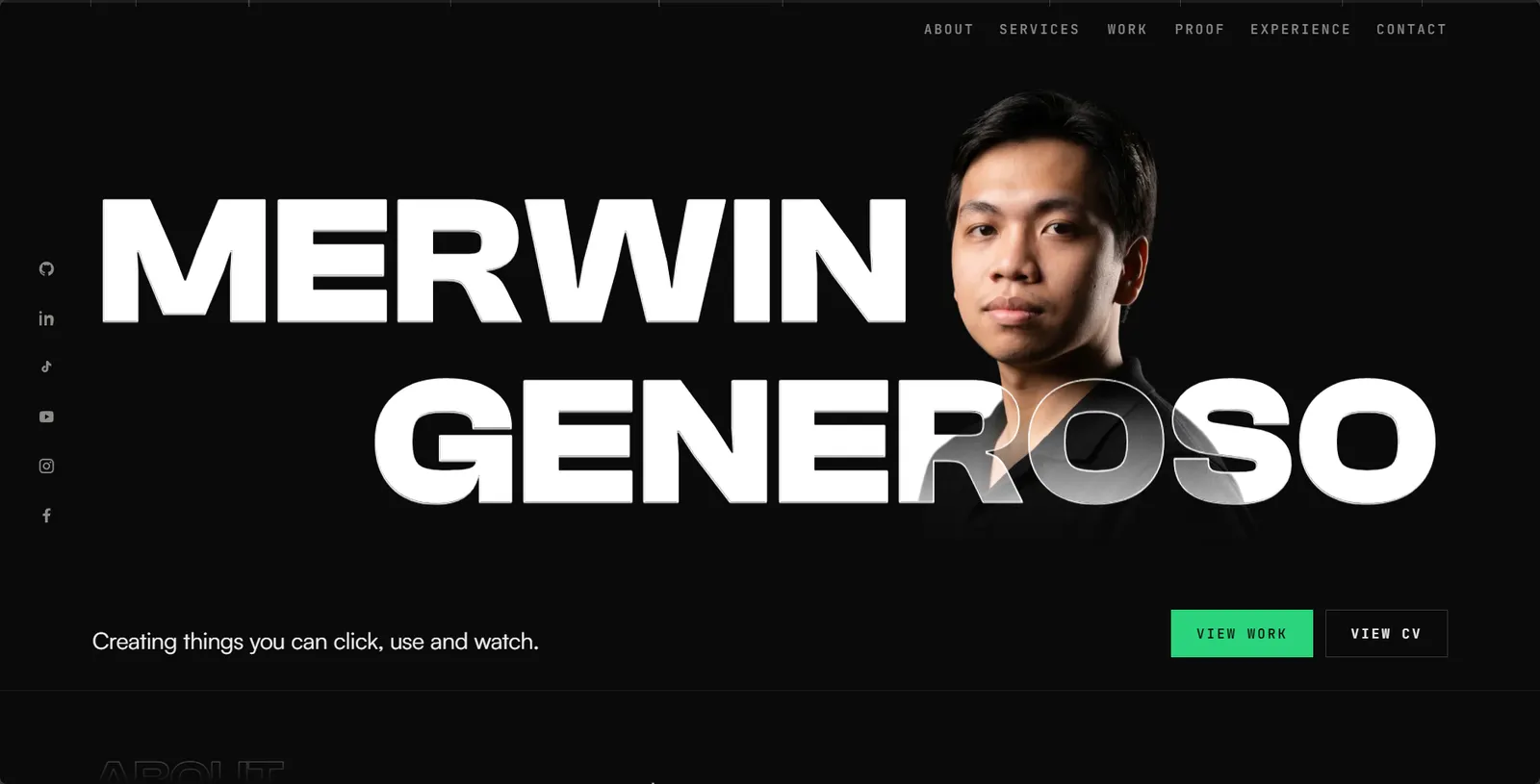 System Develop & Creative Technologist portfolio screenshot