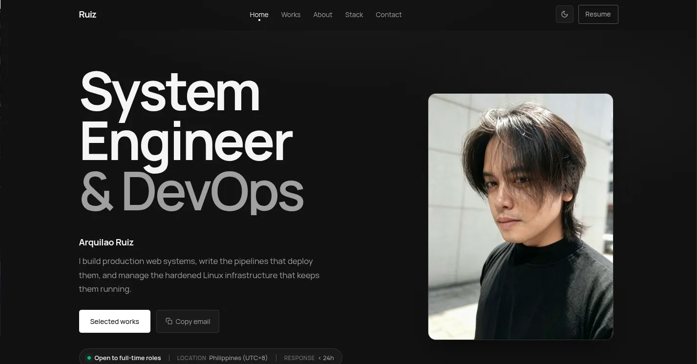 SIMPLE portfolio screenshot