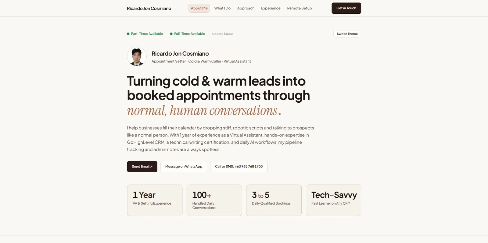 Ricardo's Portfolio portfolio screenshot