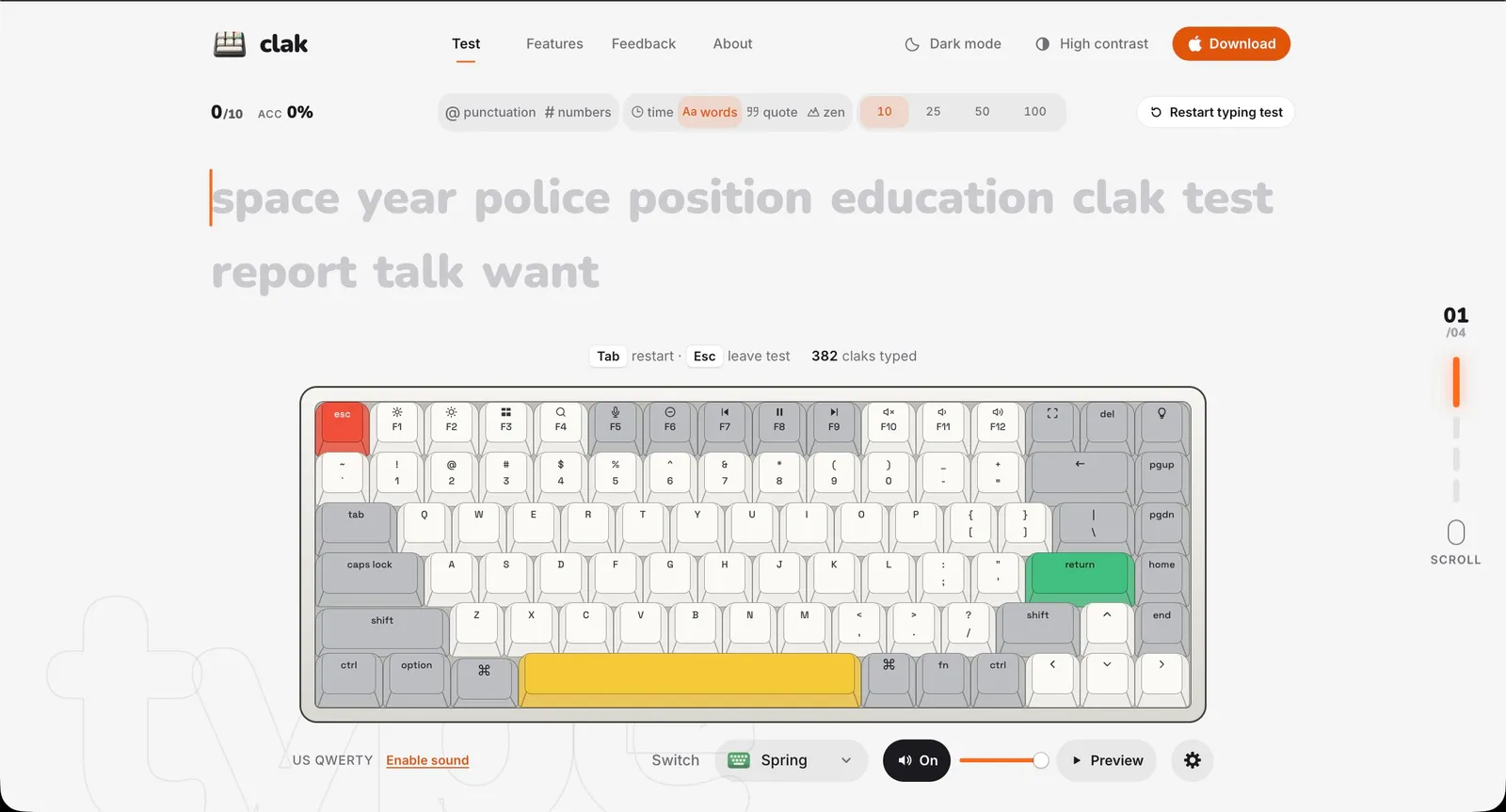 CLAKS - Free MECH KEYBOARD in a laptop portfolio screenshot