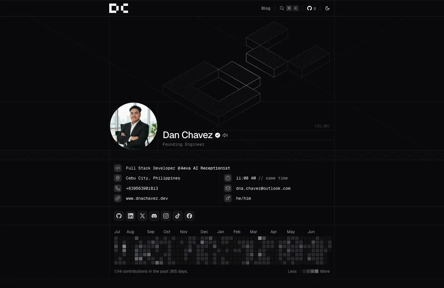 Dan Chavez - Senior Full Stack Developer portfolio screenshot