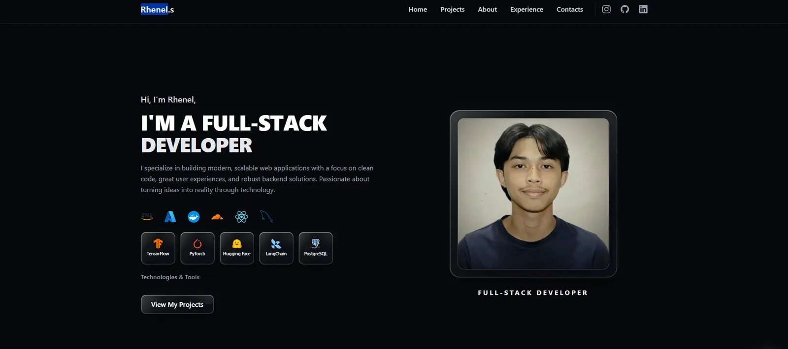 Rhenel portfolio screenshot