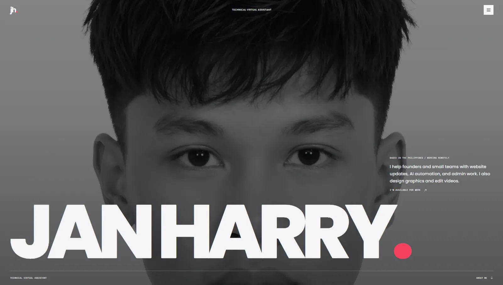 JanHarry-techVAportfolio portfolio website screenshot by Janharry