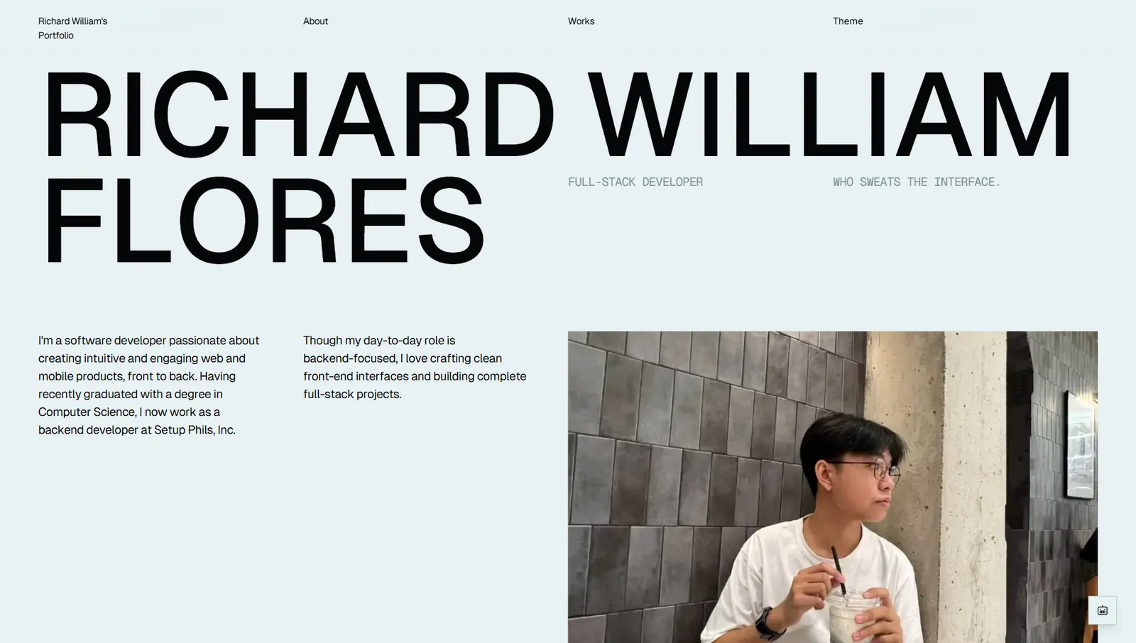 Richard William - Full-stack Developer portfolio screenshot